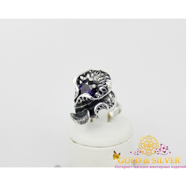 Жіноча каблучка срібна "Камелія" 1243 , Gold &amp Silver Gold & Silver, Украина